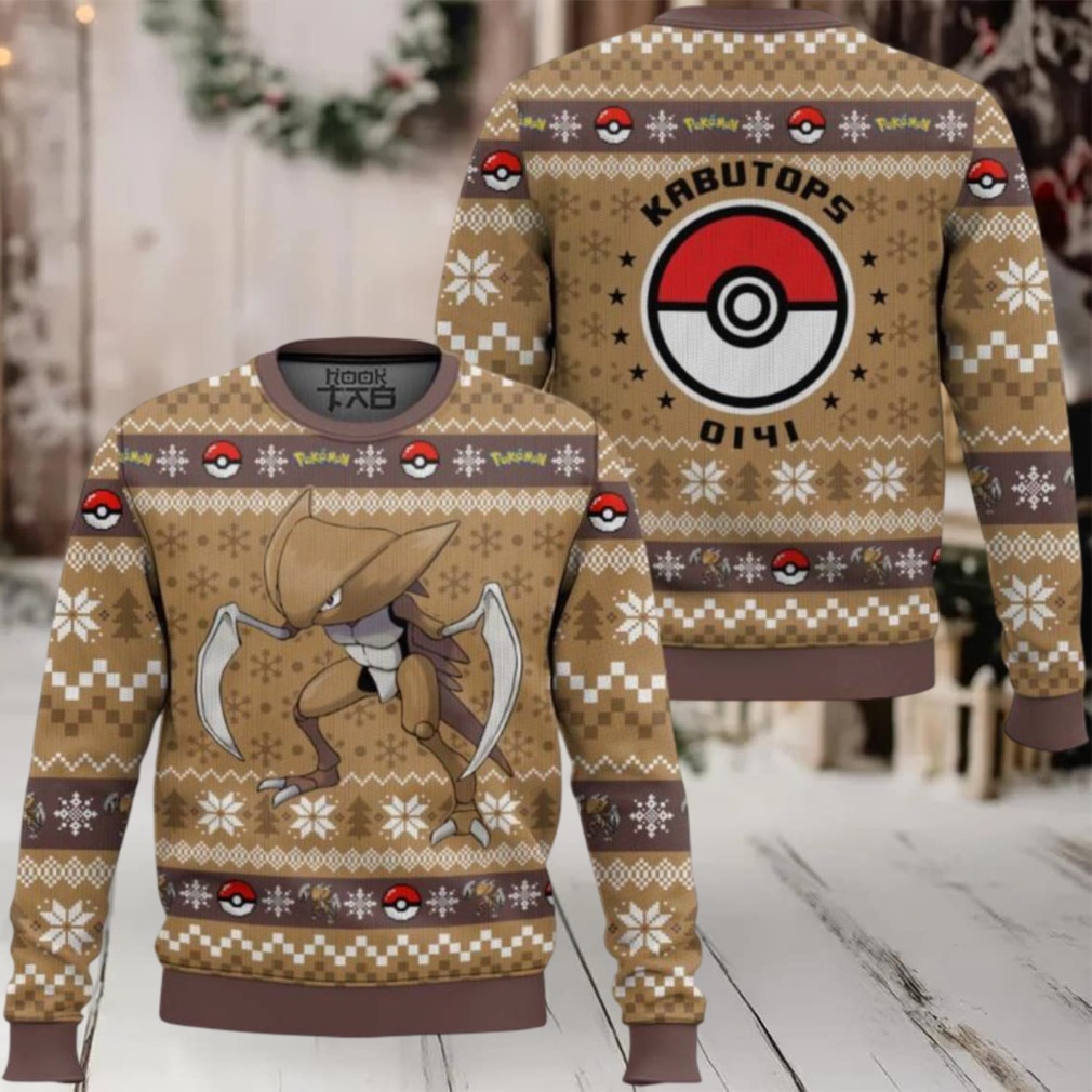 Pokemon Gen 1 Kabutops Ugly Christmas Sweater Pokemon Gen 1 Kabutops Ugly Christmas Sweater