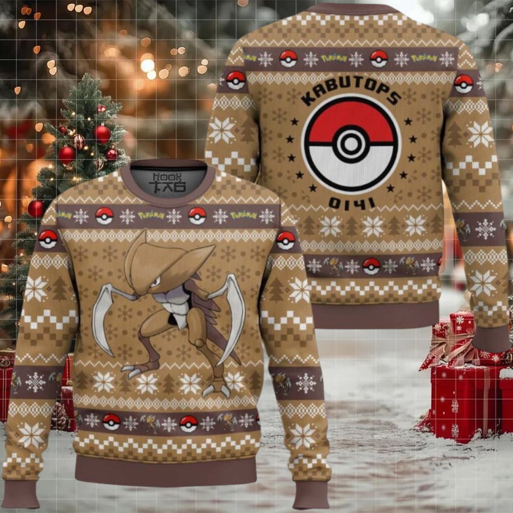 Pokemon Gen 1 Kabutops Ugly Christmas Sweater Pokemon Gen 1 Kabutops Ugly Christmas Sweater