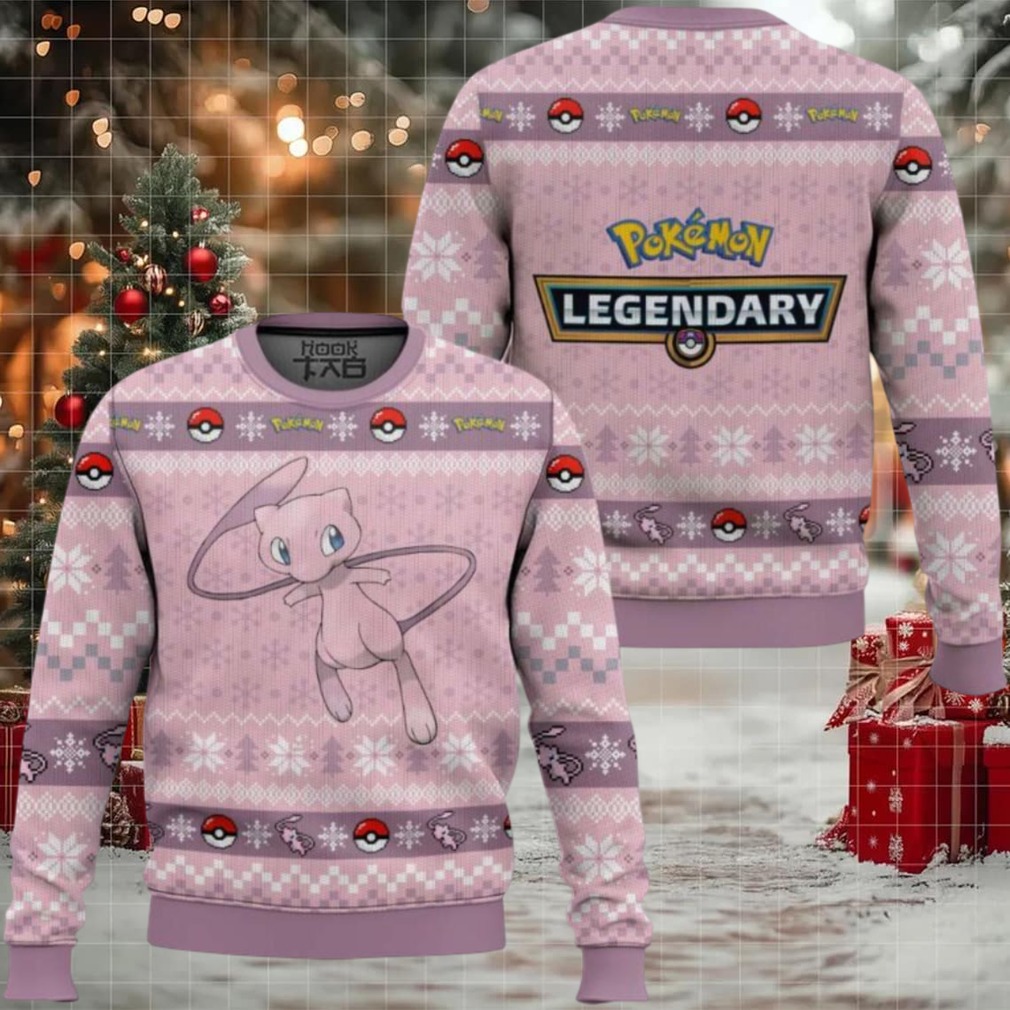 Pokemon Gen 1 Mew Ugly Christmas Sweater Pokemon Gen 1 Mew Ugly Christmas Sweater