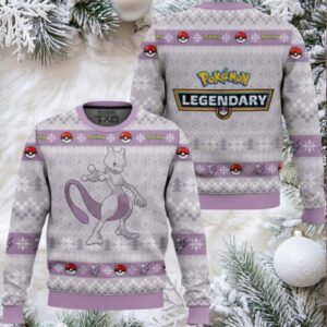 Pokemon Gen 1 Mewtwo Ugly Christmas Sweater