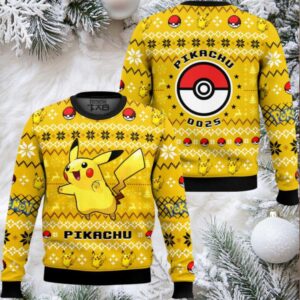 Pokemon Gen 1 Pikachu Ugly Christmas Sweater