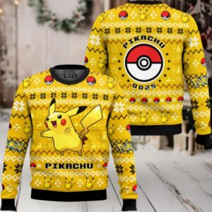 Pokemon Gen 1 Pikachu Ugly Christmas Sweater