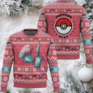 Pokemon Gen 1 Porygon Ugly Christmas Sweater