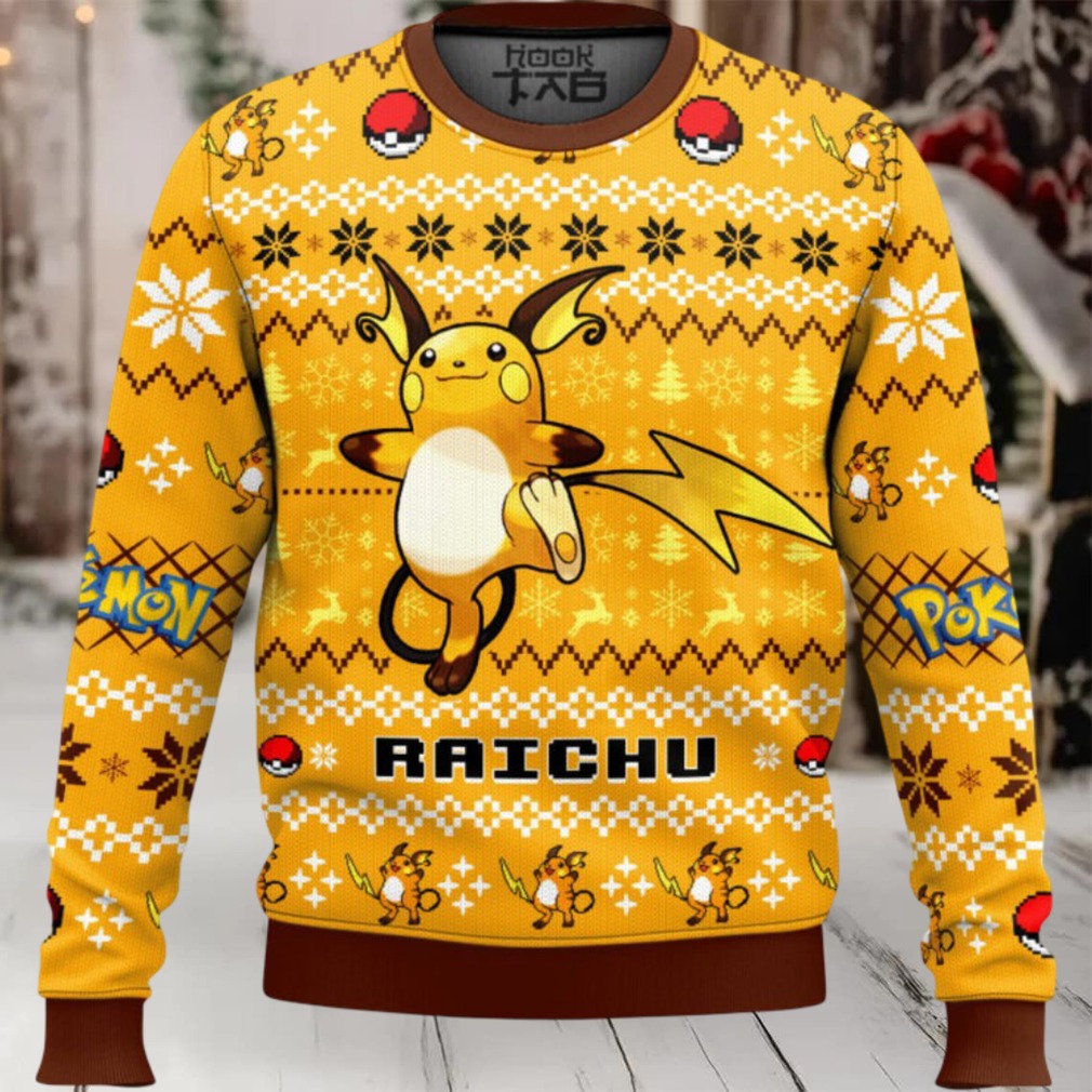 Pokemon Gen 1 Raichu Ugly Christmas Sweater Pokemon Gen 1 Raichu Ugly Christmas Sweater