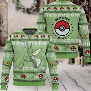 Pokemon Gen 1 Scyther Ugly Christmas Sweater
