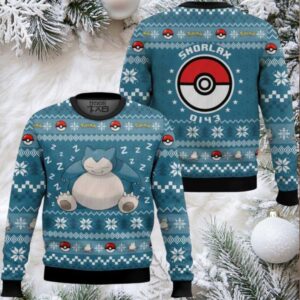 Pokemon Gen 1 Snorlax Ugly Christmas Sweater