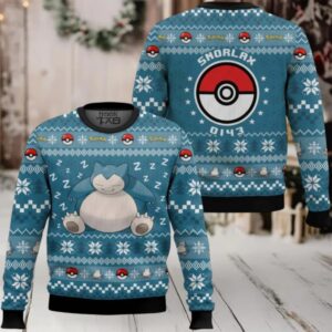 Pokemon Gen 1 Snorlax Ugly Christmas Sweater