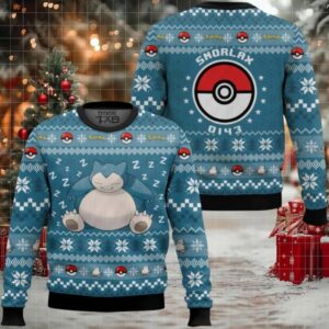 Pokemon Gen 1 Snorlax Ugly Christmas Sweater