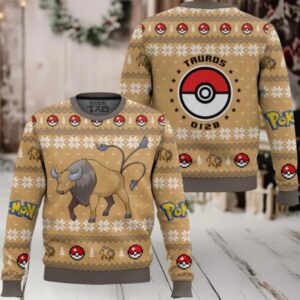 Pokemon Gen 1 Tauros Ugly Christmas Sweater