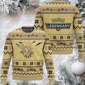 Pokemon Gen 1 Zapdos Ugly Christmas Sweater