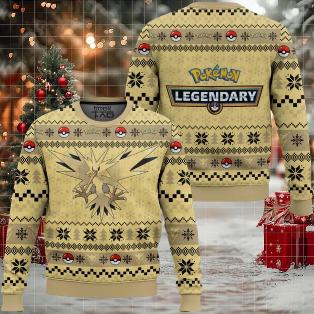 Pokemon Gen 1 Zapdos Ugly Christmas Sweater Pokemon Gen 1 Zapdos Ugly Christmas Sweater