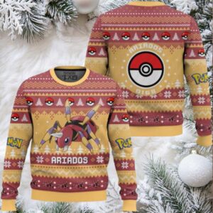Pokemon Gen 2 Ariados Ugly Christmas Sweater