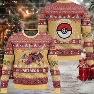 Pokemon Gen 2 Ariados Ugly Christmas Sweater