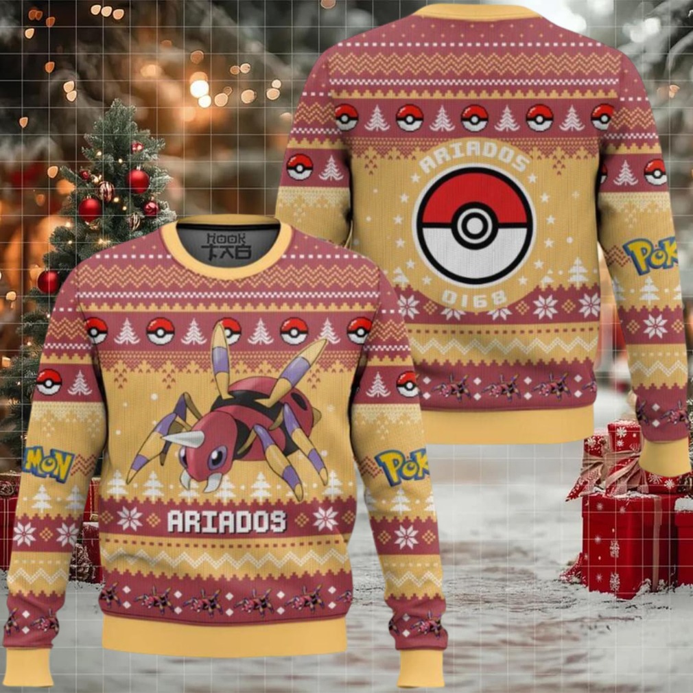 Pokemon Gen 2 Ariados Ugly Christmas Sweater Pokemon Gen 2 Ariados Ugly Christmas Sweater
