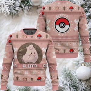 Pokemon Gen 2 Cleffa Ugly Christmas Sweater