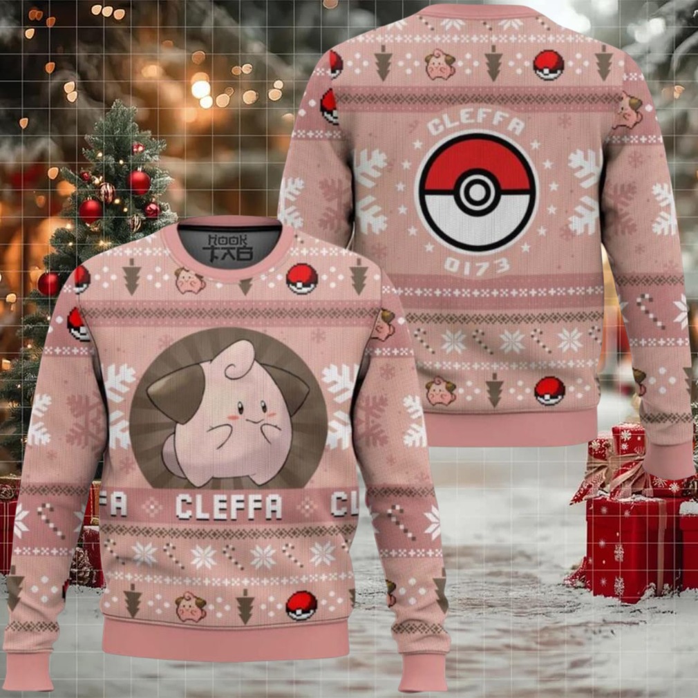 Pokemon Gen 2 Cleffa Ugly Christmas Sweater Pokemon Gen 2 Cleffa Ugly Christmas Sweater