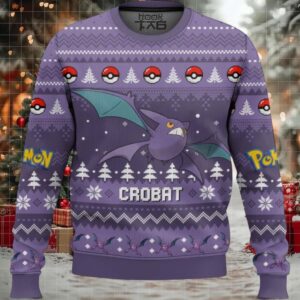 Pokemon Gen 2 Crobat Ugly Christmas Sweater
