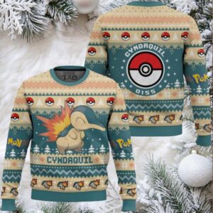 Pokemon Gen 2 Cyndaquil Ugly Christmas Sweater