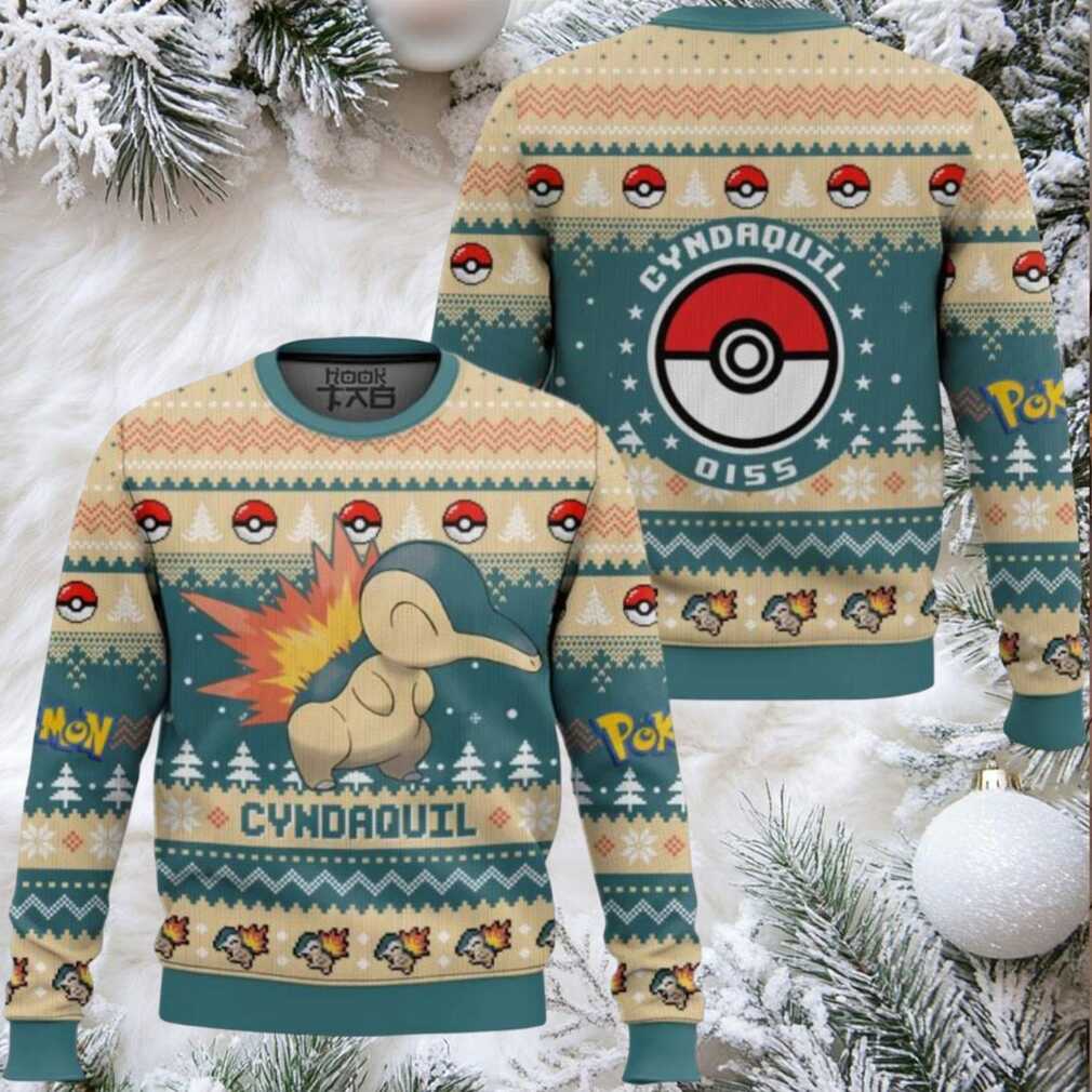 Pokemon Gen 2 Cyndaquil Ugly Christmas Sweater Pokemon Gen 2 Cyndaquil Ugly Christmas Sweater