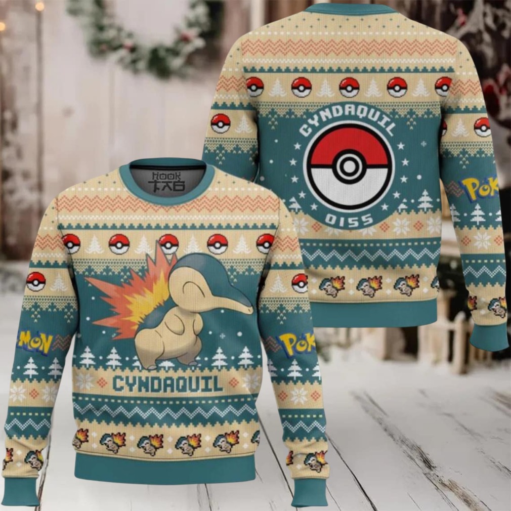 Pokemon Gen 2 Cyndaquil Ugly Christmas Sweater Pokemon Gen 2 Cyndaquil Ugly Christmas Sweater