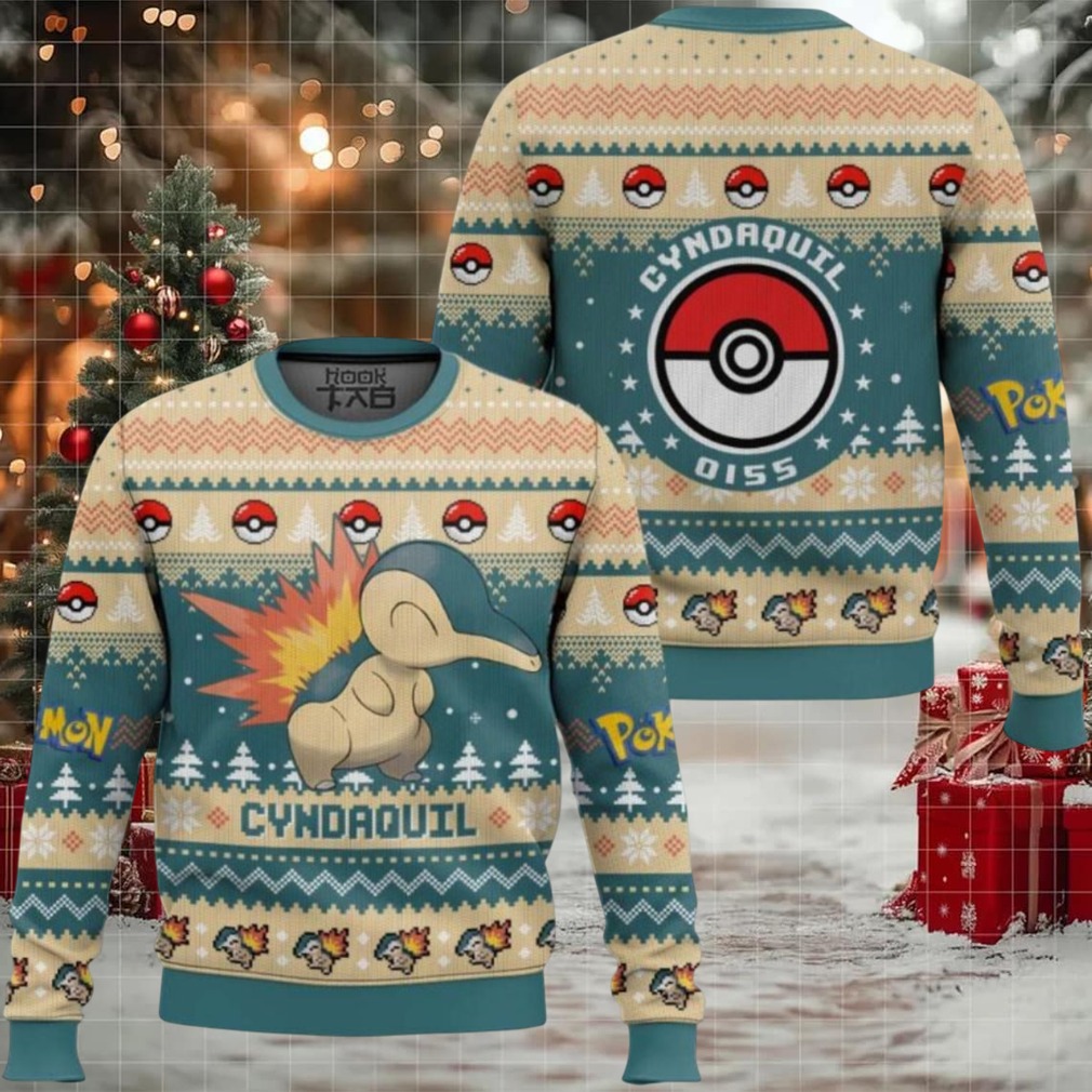 Pokemon Gen 2 Cyndaquil Ugly Christmas Sweater Pokemon Gen 2 Cyndaquil Ugly Christmas Sweater