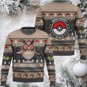 Pokemon Gen 2 Hoothoot Ugly Christmas Sweater