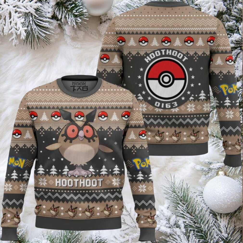 Pokemon Gen 2 Hoothoot Ugly Christmas Sweater Pokemon Gen 2 Hoothoot Ugly Christmas Sweater