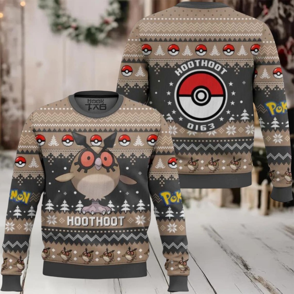Pokemon Gen 2 Hoothoot Ugly Christmas Sweater Pokemon Gen 2 Hoothoot Ugly Christmas Sweater