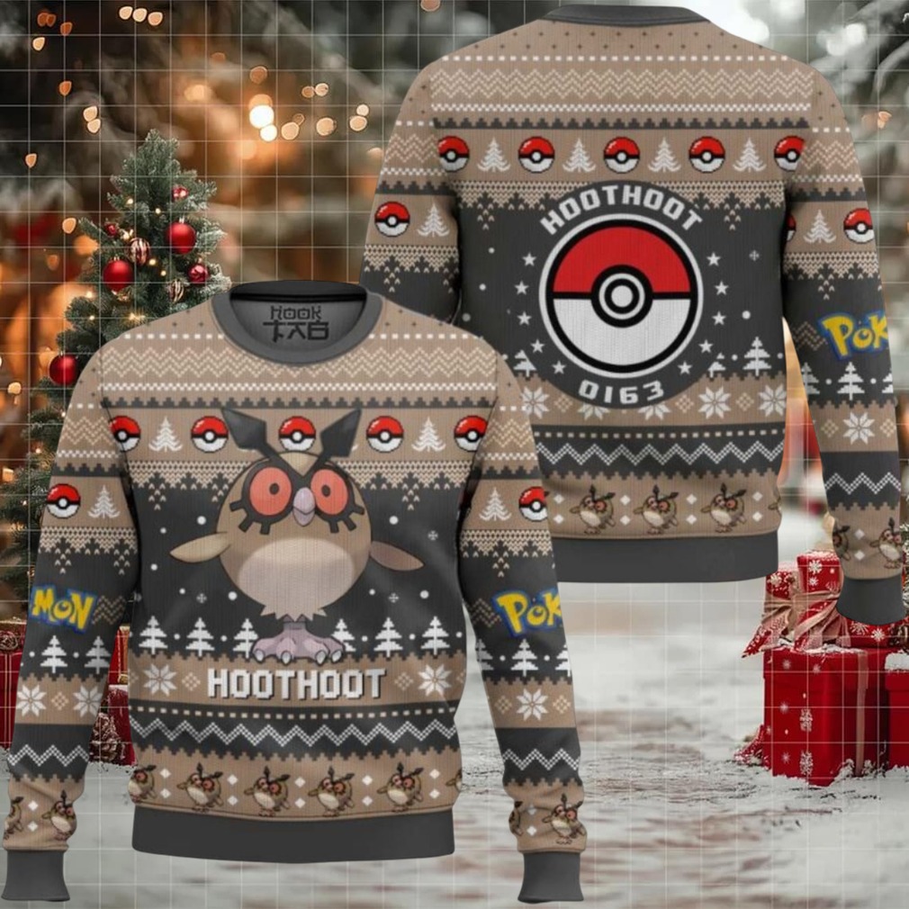 Pokemon Gen 2 Hoothoot Ugly Christmas Sweater Pokemon Gen 2 Hoothoot Ugly Christmas Sweater