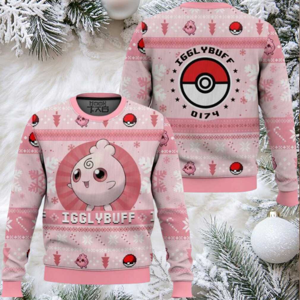 Pokemon Gen 2 Igglybuff Ugly Christmas Sweater Pokemon Gen 2 Igglybuff Ugly Christmas Sweater