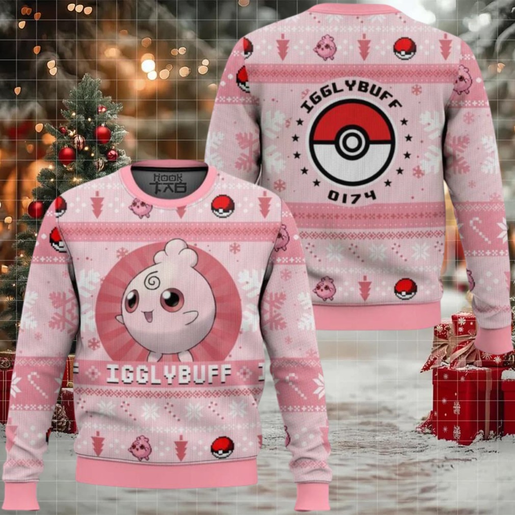 Pokemon Gen 2 Igglybuff Ugly Christmas Sweater Pokemon Gen 2 Igglybuff Ugly Christmas Sweater