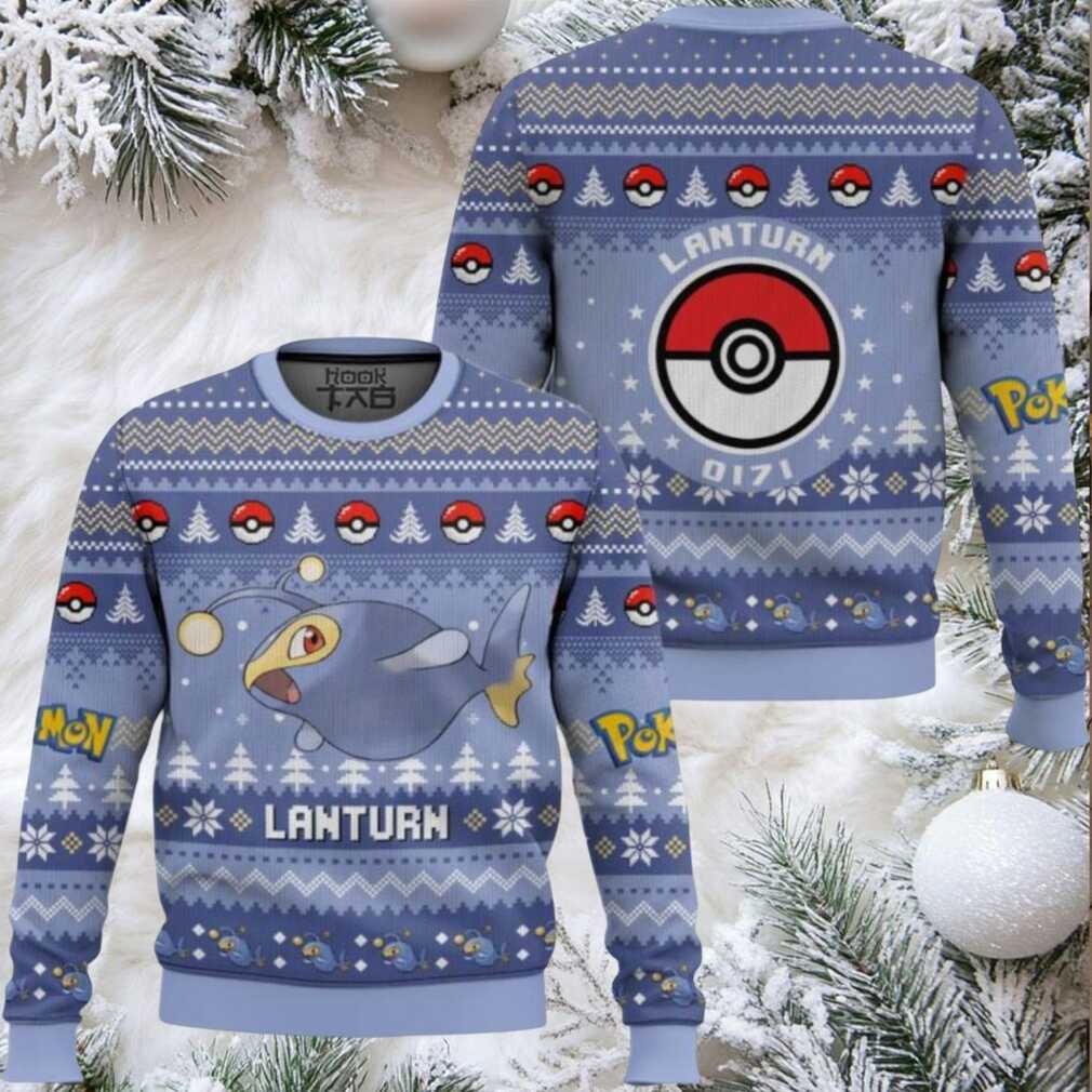 Pokemon Gen 2 Lanturn Ugly Christmas Sweater Pokemon Gen 2 Lanturn Ugly Christmas Sweater