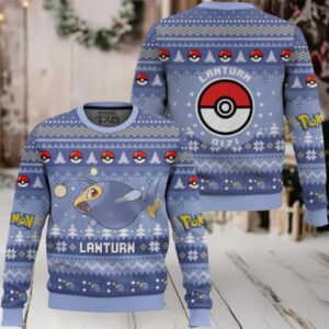 Pokemon Gen 2 Lanturn Ugly Christmas Sweater