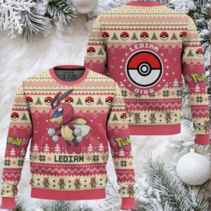 Pokemon Gen 2 Ledian Ugly Christmas Sweater