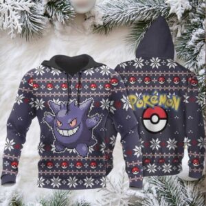 Pokemon Ugly Christmas Anime Manga For Men And Women 3d Hoodie Zip Hoodie