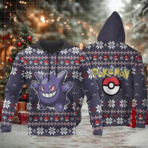 Pokemon Ugly Christmas Anime Manga For Men And Women 3d Hoodie Zip Hoodie