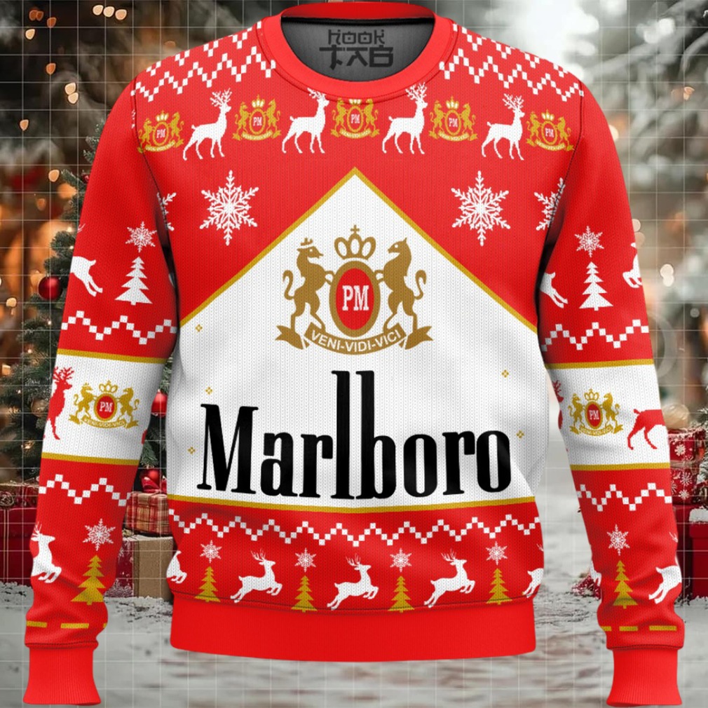Marlboro Cigarette Ugly Christmas Sweater Marlboro Cigarette Ugly Christmas Sweater