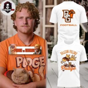 Pudge the Cat BGSU Game Day City And Logo Two Sided Hoodie Shirt