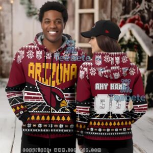 Personalized Arizona Cardinals Stadium Ugly 3D Hoodie Women