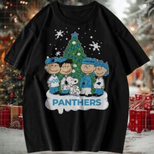 Snoopy and Friends Carolina Panthers Christmas Shirt