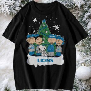 Snoopy and Friends Detroit Lions Christmas Shirt