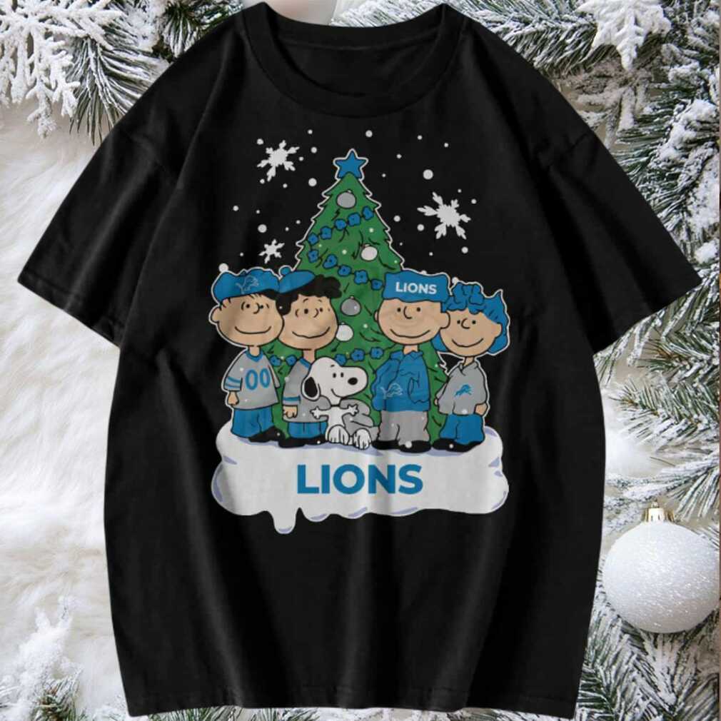 Snoopy and Friends Detroit Lions Christmas Shirt