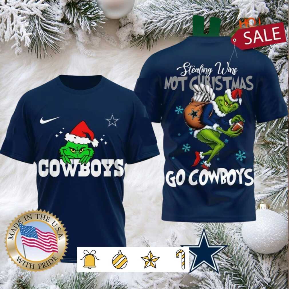 Dallas Cowboys NFL Grinch Dr. Seuss Stealing Wins Not Christmas Shirt