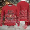 White and Red Fair Isle Snowflake Crown Royal Grinch Ugly Christmas Sweater White and Red Fair Isle Snowflake Crown Royal Grinch Ugly Christmas Sweater