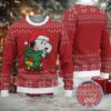 White and Blue Fair Isle Snowflake Ugly Christmas Sweater Bad Bunny in Santa Hat with Sunglasses White and Blue Fair Isle Snowflake Ugly Christmas Sweater Bad Bunny in Santa Hat with Sunglasses