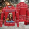 White Ugly Christmas Sweater with Red and Navy Snowflake Pattern Featuring Rick and Morty Happy Human Holiday White Ugly Christmas Sweater with Red and Navy Snowflake Pattern Featuring Rick and Morty Happy Human Holiday