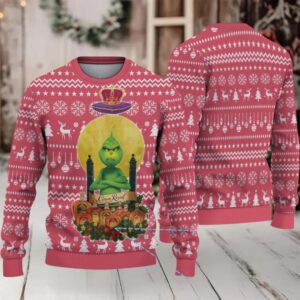 Red Snowflake Reindeer Crown Royal Grinch Ugly Christmas Sweater
