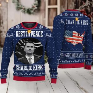 Rest In Peace Charlie Kirk Ugly Christmas Sweater Rest In Peace Charlie Kirk Ugly Christmas Sweater