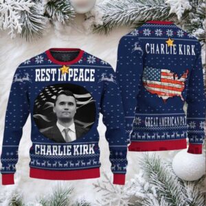 Rest In Peace Charlie Kirk Ugly Christmas Sweater