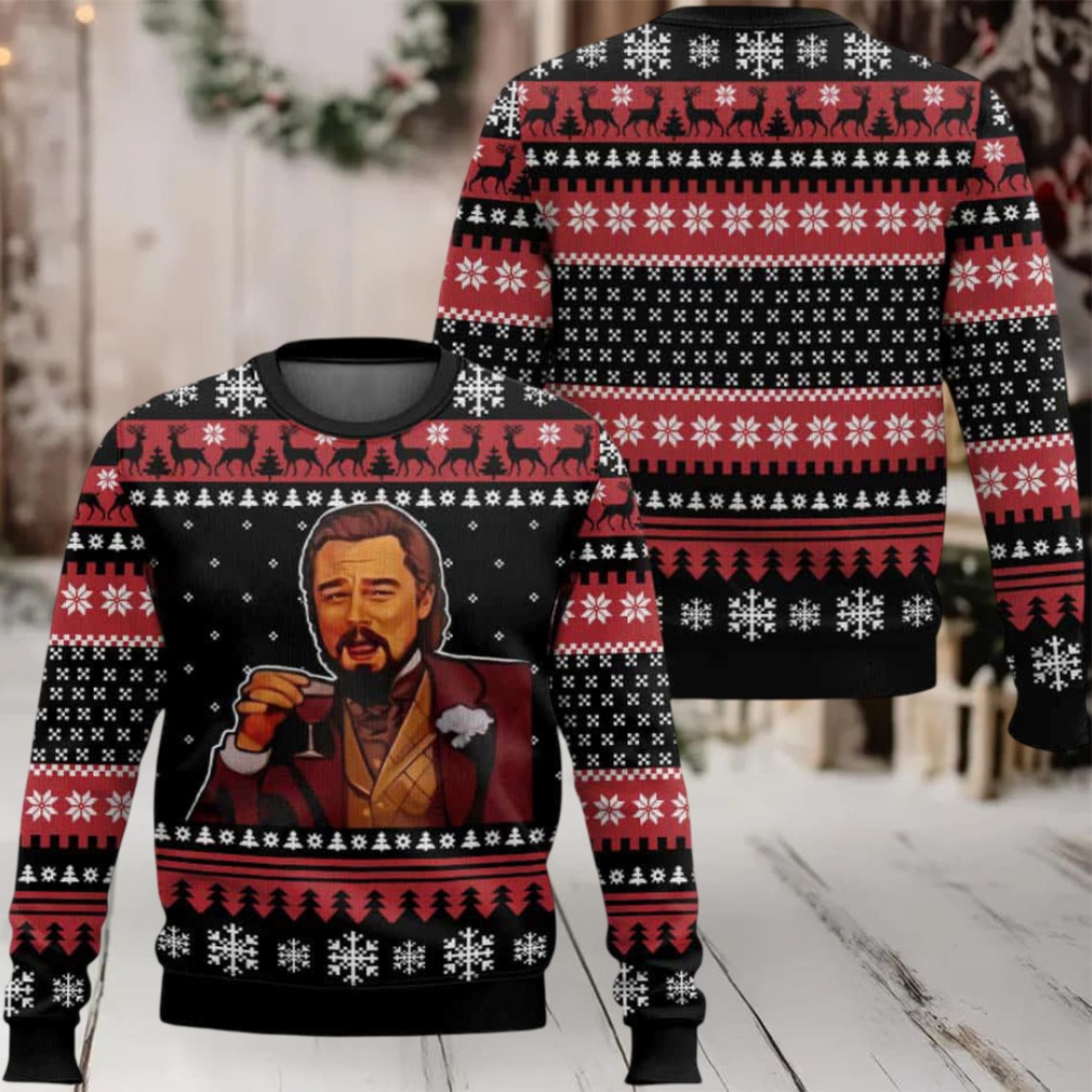 Retro Leonardo Dicaprio Meme Ugly Christmas Sweater